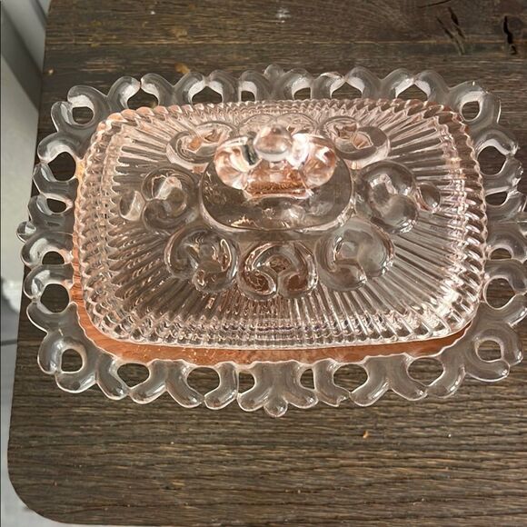 Indiana Glass Vintage Pink Depression Glass Dish Mid Century Modern Made in USA - Picture 2 of 9